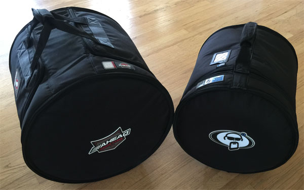 All four drums in 2 easy to carry bags